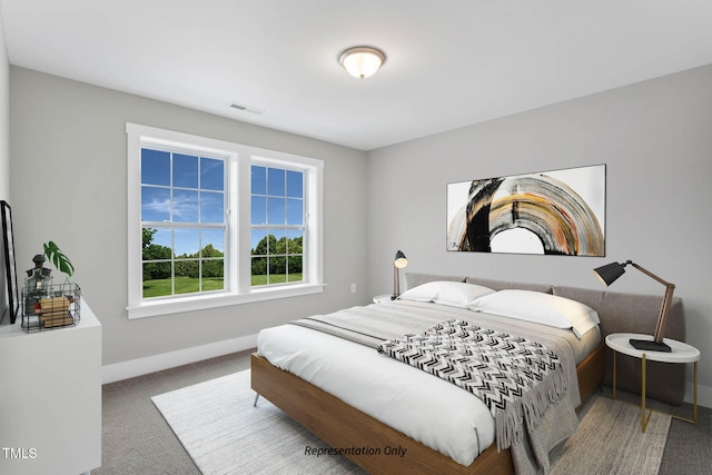 view of carpeted bedroom