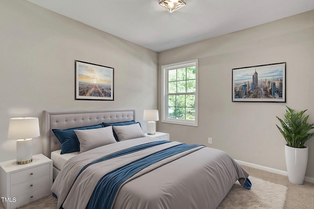 view of carpeted bedroom