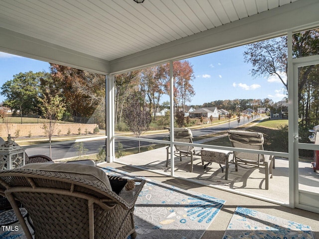 view of sunroom / solarium