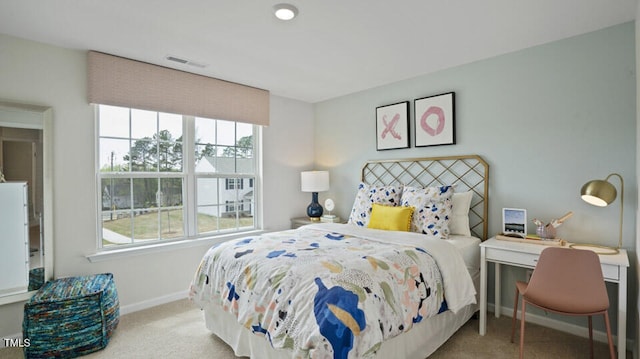 bedroom with carpet floors