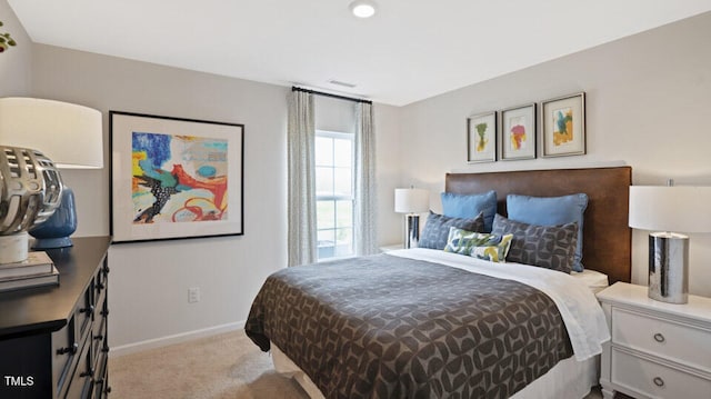 view of carpeted bedroom