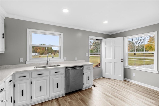 kitchen featuring dishwasher, a healthy amount of sunlight, and sink