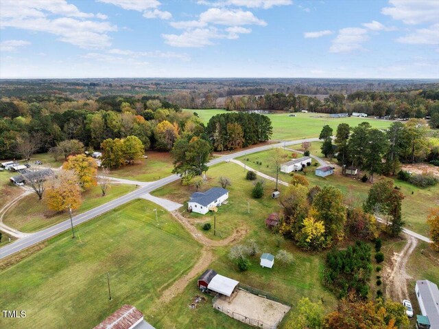 bird's eye view featuring a rural view