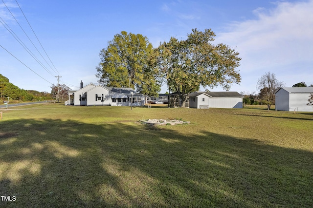 2494 Joel Johnson Rd, Lillington, NC 27546 - view of green lawn featuring an outdoor structure