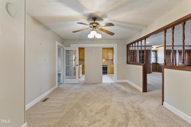 2494 Joel Johnson Rd, Lillington, NC 27546 - empty room with light colored carpet, a ceiling fan, and baseboards