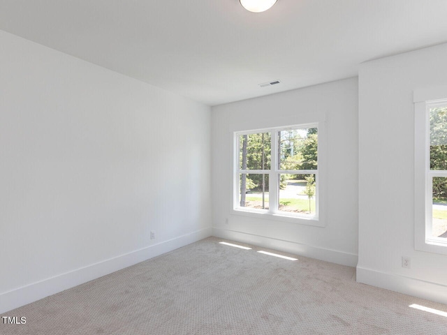 carpeted empty room with a wealth of natural light