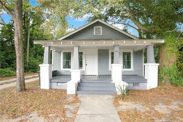 bungalow-style house with a porch