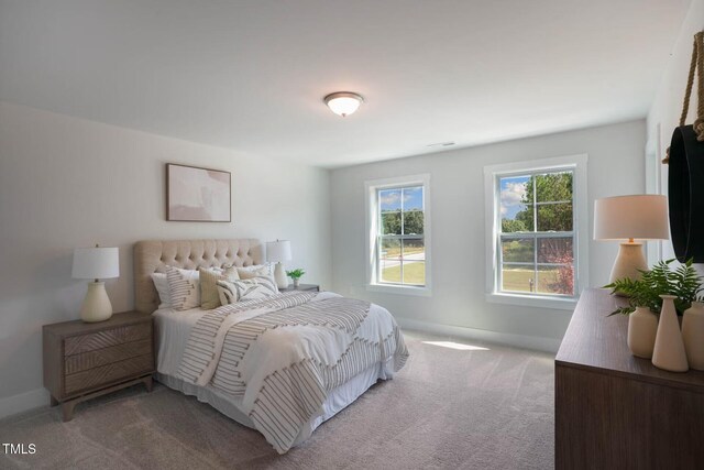 view of carpeted bedroom