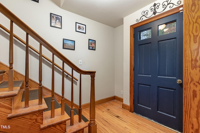 entryway featuring light hardwood / wood-style floors