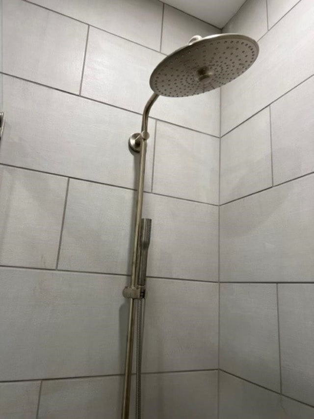 room details with a tile shower