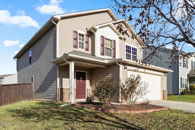 view of front of home with a front yard