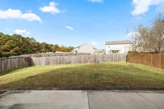 view of yard with a patio area