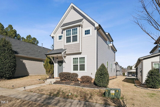 front of property with a front yard