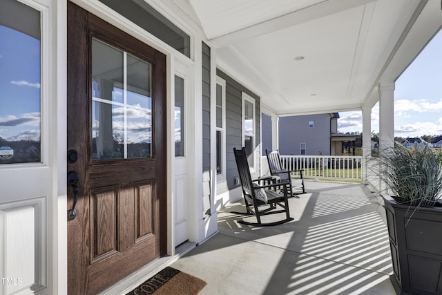 balcony with covered porch