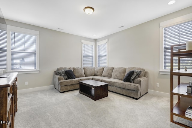 view of carpeted living room