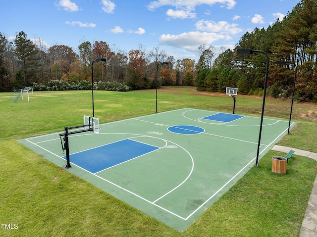 181 Colonial Ridge Dr, Pittsboro, NC 27312 - view of sport court with community basketball court and a lawn