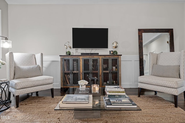 living room featuring hardwood / wood-style floors