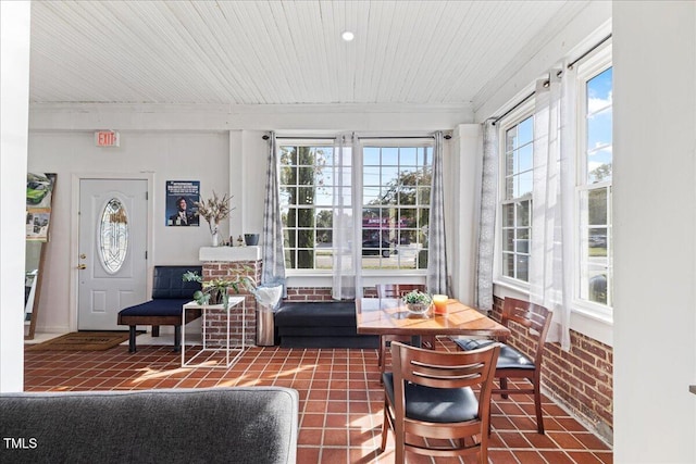 sunroom / solarium featuring a wealth of natural light