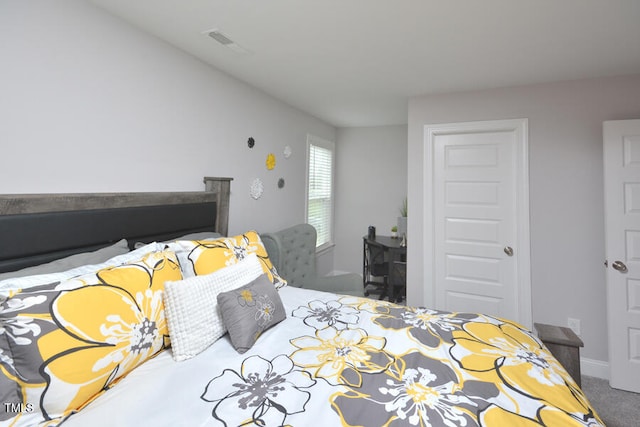 view of carpeted bedroom