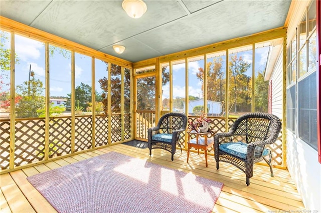 sunroom featuring a wealth of natural light