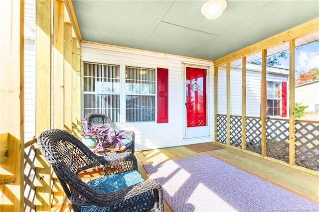 view of sunroom