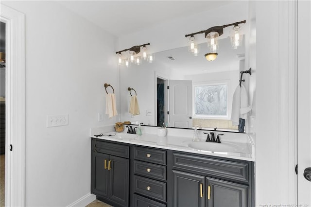 bathroom with vanity