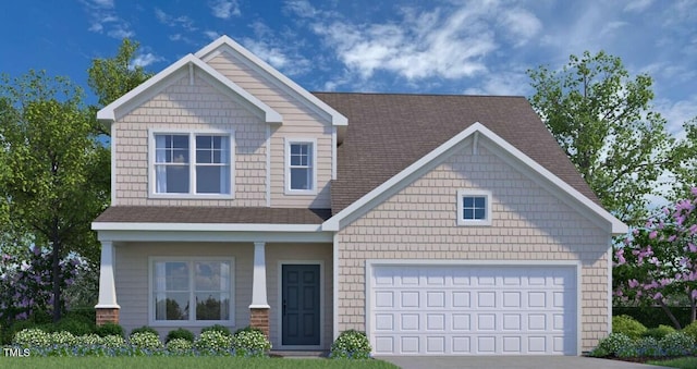 craftsman house featuring a garage