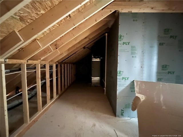 view of attic