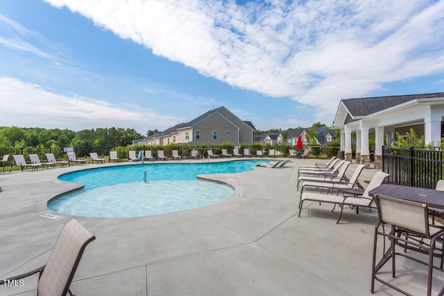 view of pool with a patio area