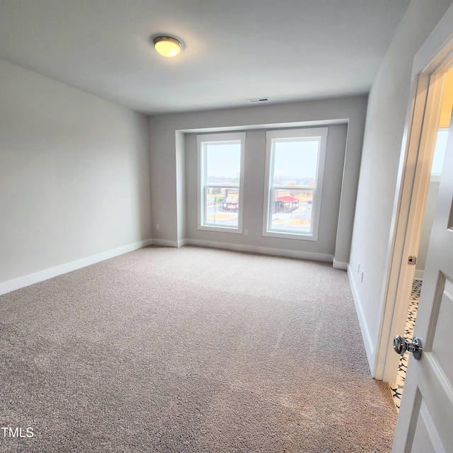 view of carpeted empty room