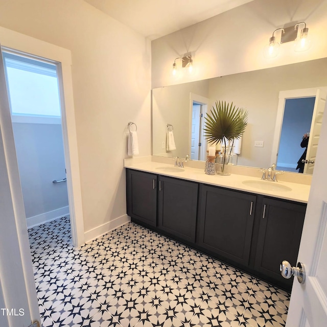 bathroom with vanity