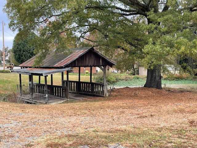 view of community with a gazebo