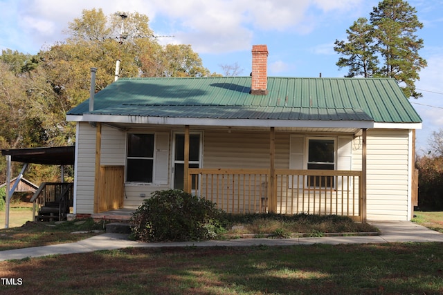 exterior space featuring covered porch