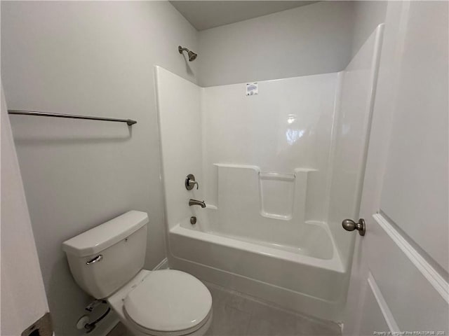 full bathroom with shower / bathing tub combination and toilet