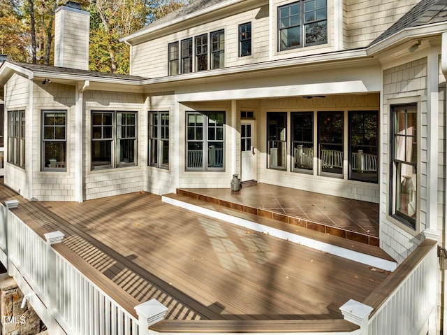 view of wooden deck