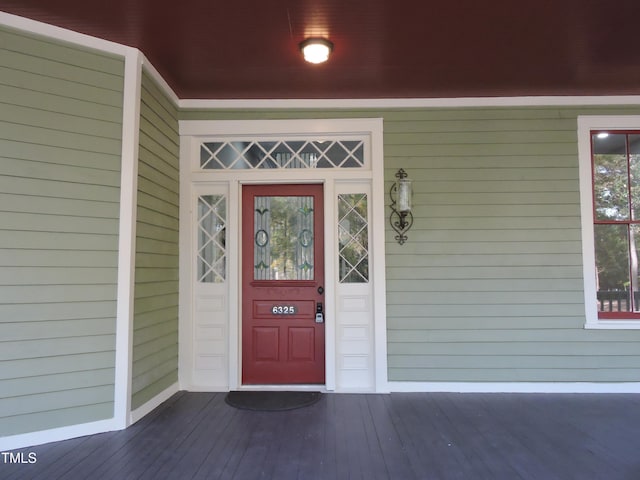 view of doorway to property