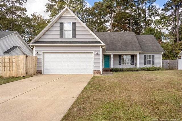 view of front of property with a front yard