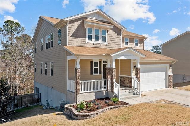 craftsman house featuring covered porch