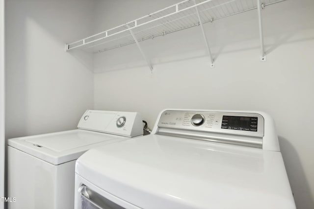 laundry area featuring washer and dryer