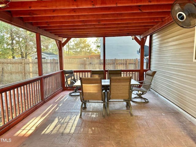 view of sunroom