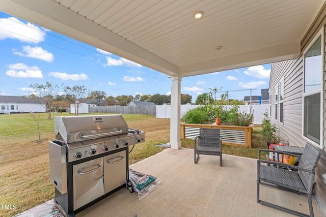 view of patio / terrace featuring area for grilling