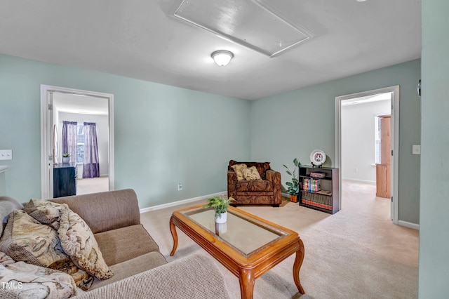 view of carpeted living room