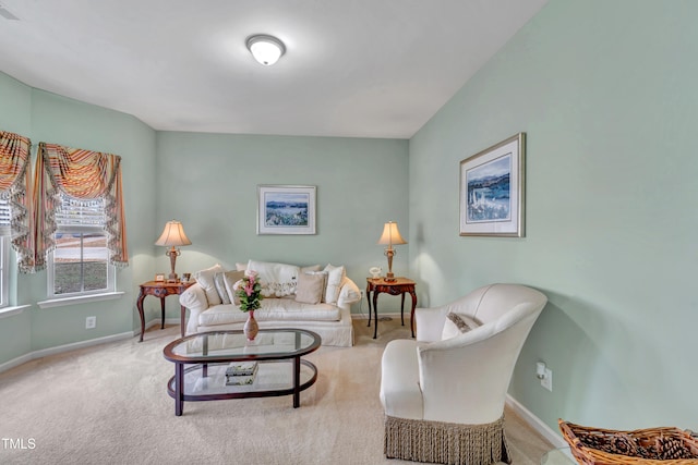 view of carpeted living room