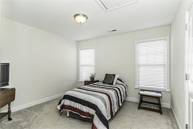 view of carpeted bedroom