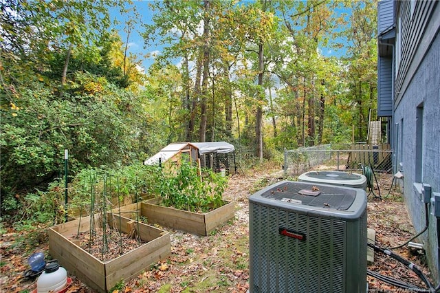 view of yard with cooling unit