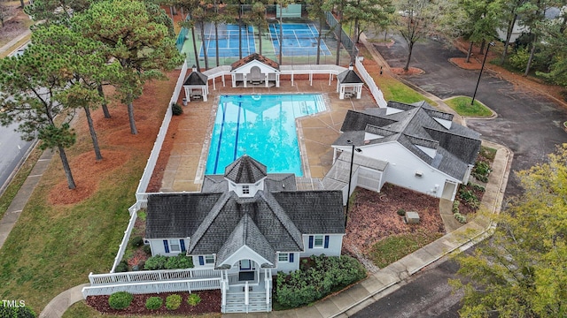 birds eye view of property