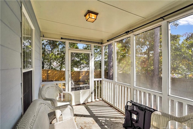 sunroom / solarium featuring a wealth of natural light