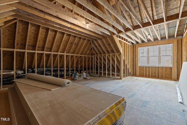 view of attic