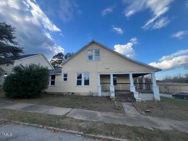 bungalow with covered porch