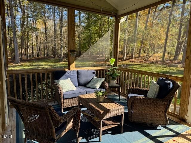 view of sunroom